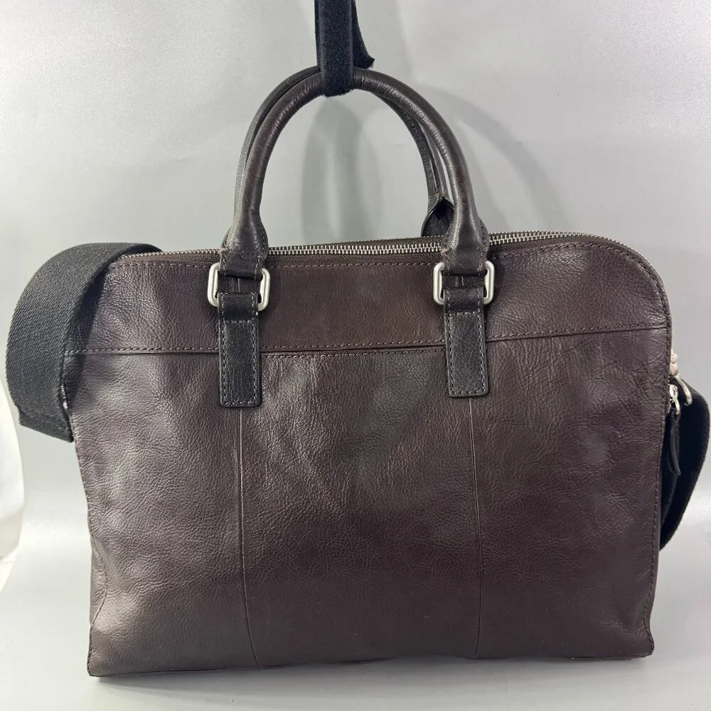 NWOT Fossil Mercer Brown Leather Work Bag
